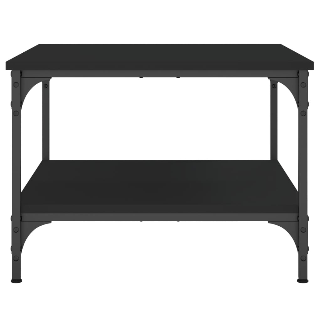 Tavolino da Salotto Nero 55x55x40 cm in Legno Multistrato 832828