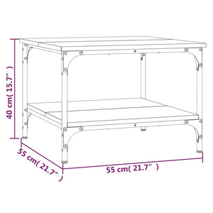 Tavolino da Salotto Nero 55x55x40 cm in Legno Multistrato 832828