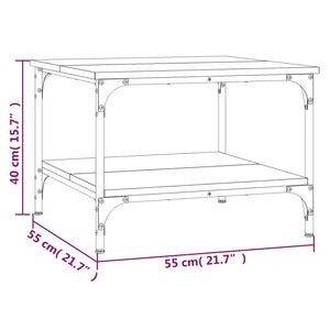 Tavolino da Salotto Grigio Sonoma 55x55x40 cm Legno Multistrato 832831