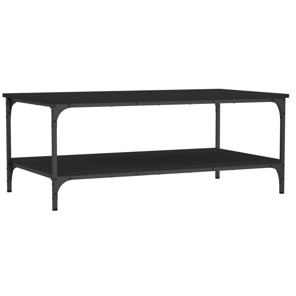 Tavolino da Salotto Nero 100x55x40 cm in Legno Multistrato 832833