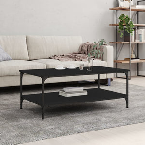 Tavolino da Salotto Nero 100x55x40 cm in Legno Multistrato 832833