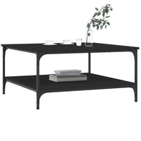 Tavolino da Salotto Nero 80x80x40 cm in Legno Multistrato 832838