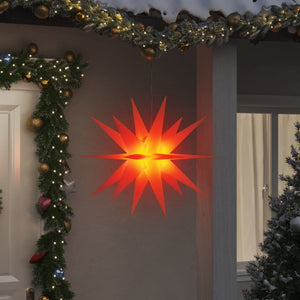 Luci di Natale con LED 3 pz Pieghevoli Rosse 100 cm 3190447