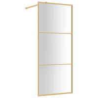 Parete per Doccia Walk-in Vetro Trasparente ESG 80x195 cm Oro 154935