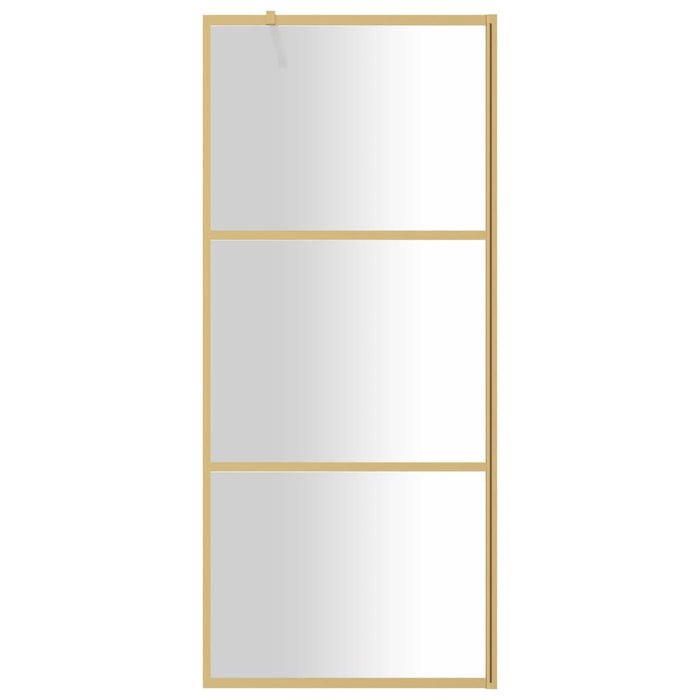 Parete per Doccia Walk-in Vetro Trasparente ESG 80x195 cm Oro 154935