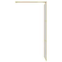 Parete per Doccia Walk-in Vetro Trasparente ESG 80x195 cm Oro 154935