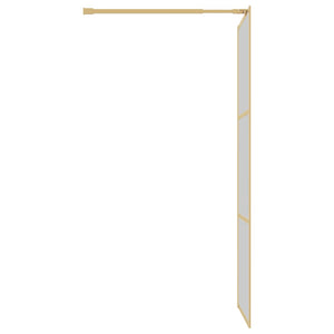 Parete per Doccia Walk-in Vetro Trasparente ESG 80x195 cm Oro 154935