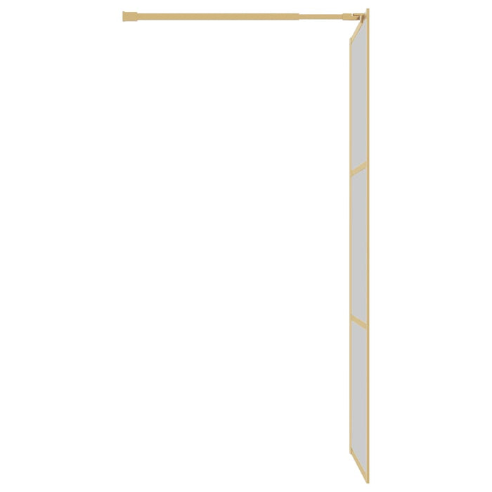 Parete per Doccia Walk-in Vetro Trasparente ESG 80x195 cm Oro 154935