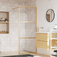 Parete per Doccia Walk-in Vetro Trasparente ESG 80x195 cm Oro 154935