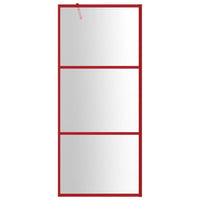 Parete per Doccia Walk-in Vetro Trasparente ESG 90x195 cm Rossa 154936