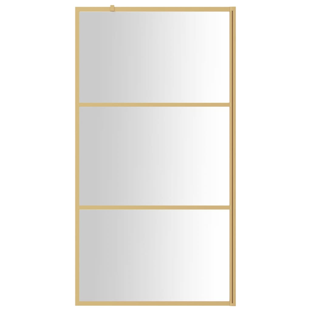 Parete per Doccia Walk-in Vetro Trasparente ESG 100x195 cm Oro 154939