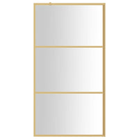 Parete per Doccia Walk-in Vetro Trasparente ESG 100x195 cm Oro 154939