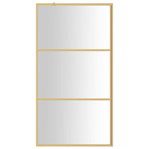 Parete per Doccia Walk-in Vetro Trasparente ESG 100x195 cm Oro 154939