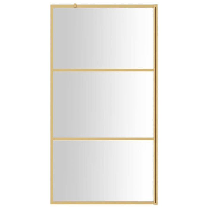 Parete per Doccia Walk-in Vetro Trasparente ESG 100x195 cm Oro 154939