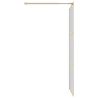 Parete per Doccia Walk-in Vetro Trasparente ESG 100x195 cm Oro 154939