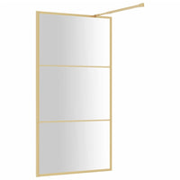 Parete per Doccia Walk-in Vetro Trasparente ESG 100x195 cm Oro 154939