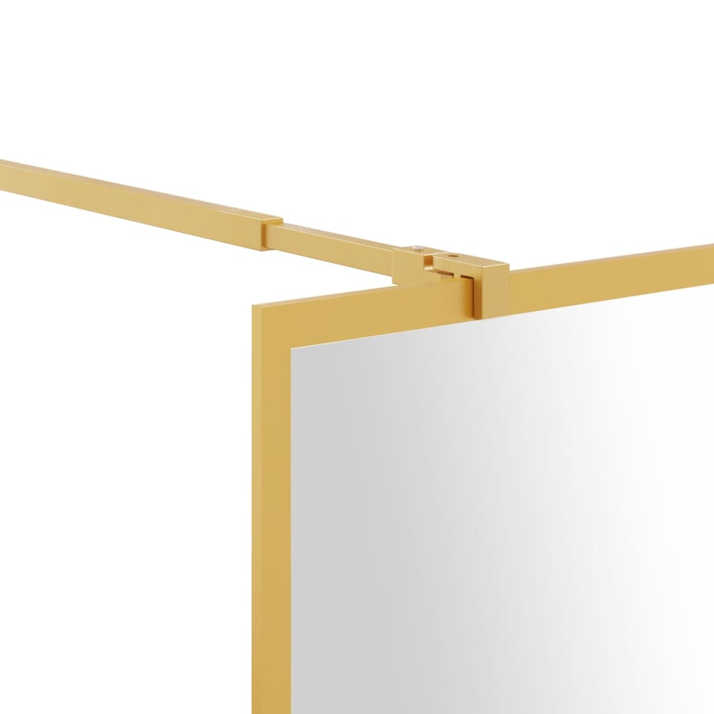 Parete per Doccia Walk-in Vetro Trasparente ESG 100x195 cm Oro 154939