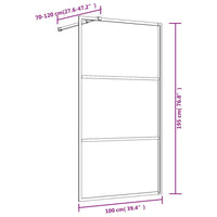 Parete per Doccia Walk-in Vetro Trasparente ESG 100x195 cm Oro 154939