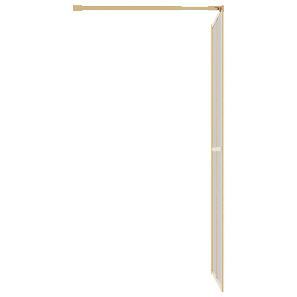 Parete per Doccia Walk-in Vetro Trasparente ESG 90x195 cm Oro 154945