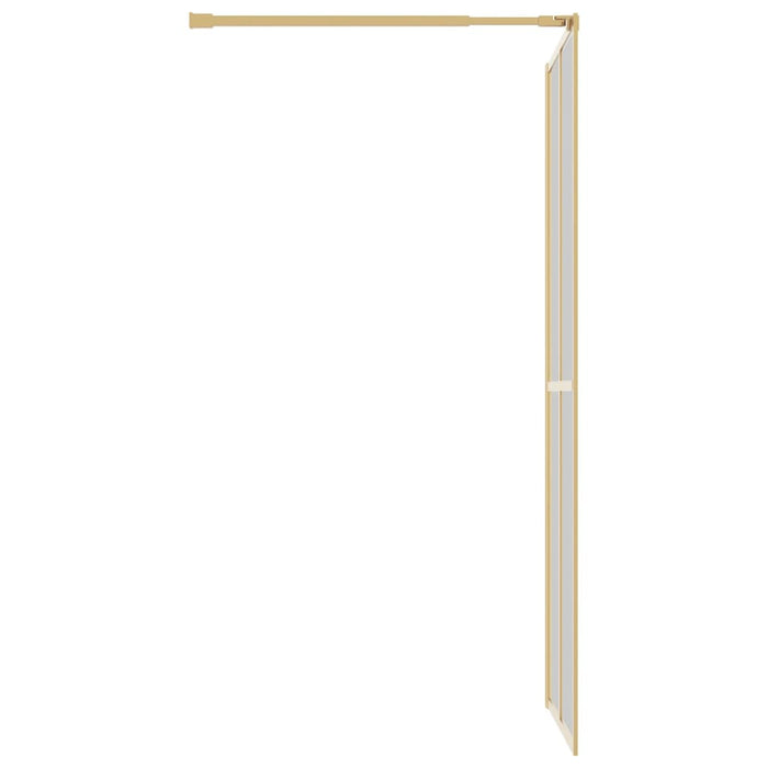 Parete per Doccia Walk-in Vetro Trasparente ESG 90x195 cm Oro 154945