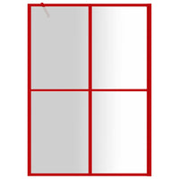 Parete per Doccia Walk-in Vetro Trasparente ESG 140x195cm Rossa 154950