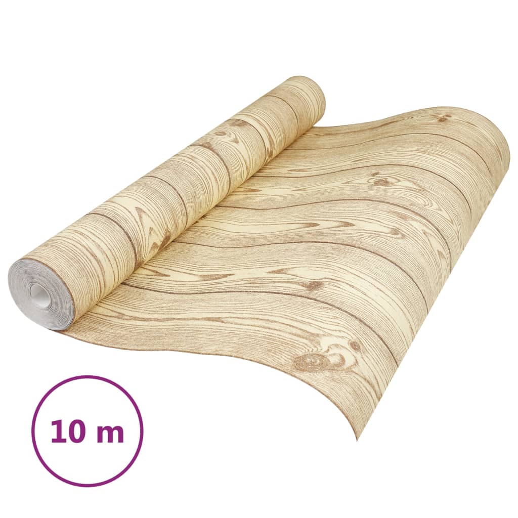 Carta da Parati 3D Venature Legno Marrone 353407