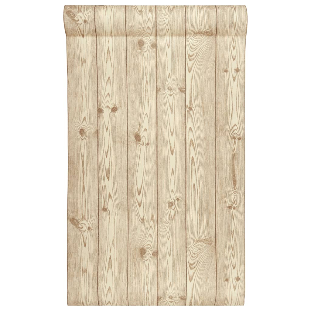 Carta da Parati 3D Venature Legno Marrone 353407