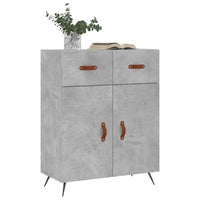 Credenza Grigio Cemento 69,5x34x90 cm in Legno Multistrato 827952