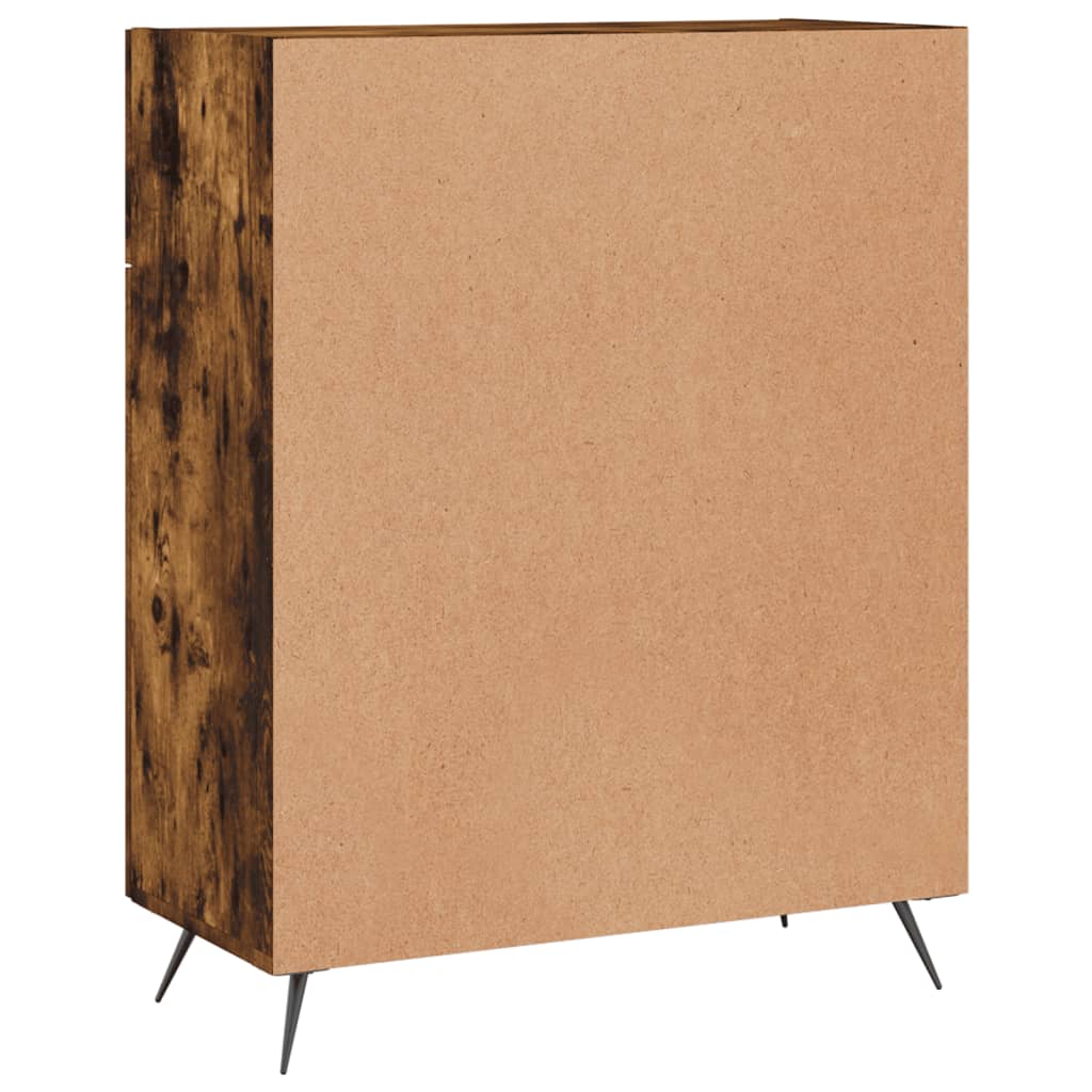 Credenza Rovere Fumo 69,5x34x90 cm in Legno Multistrato 827953