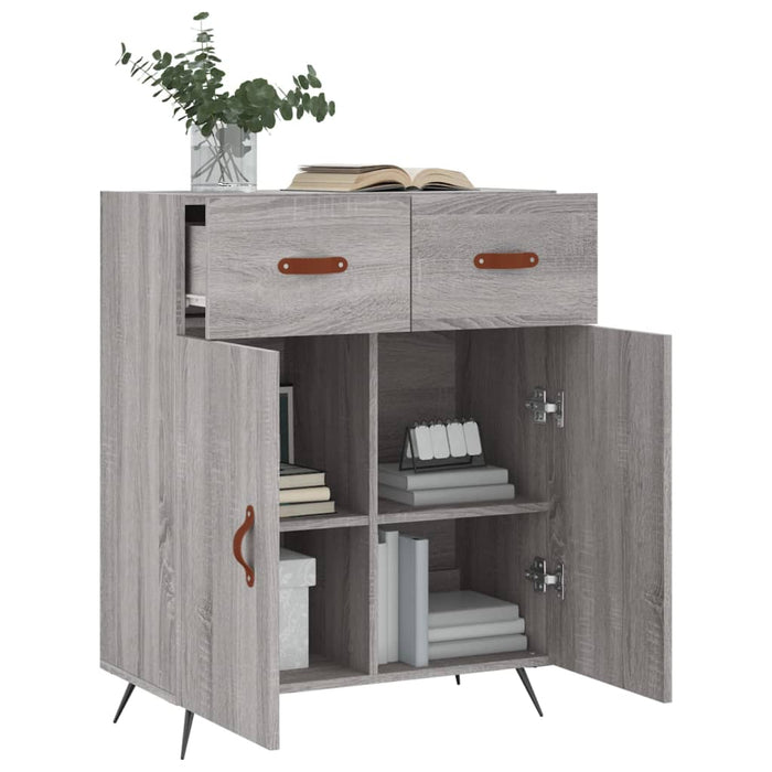 Credenza Grigio Sonoma 69,5x34x90 cm in Legno Multistrato 827954