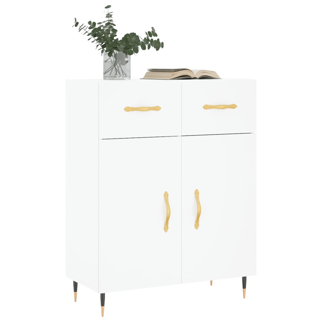 Credenza Bianca 69,5x34x90 cm in Legno Multistrato 827956