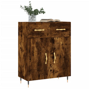 Credenza Rovere Fumo 69,5x34x90 cm in Legno Multistrato 827961