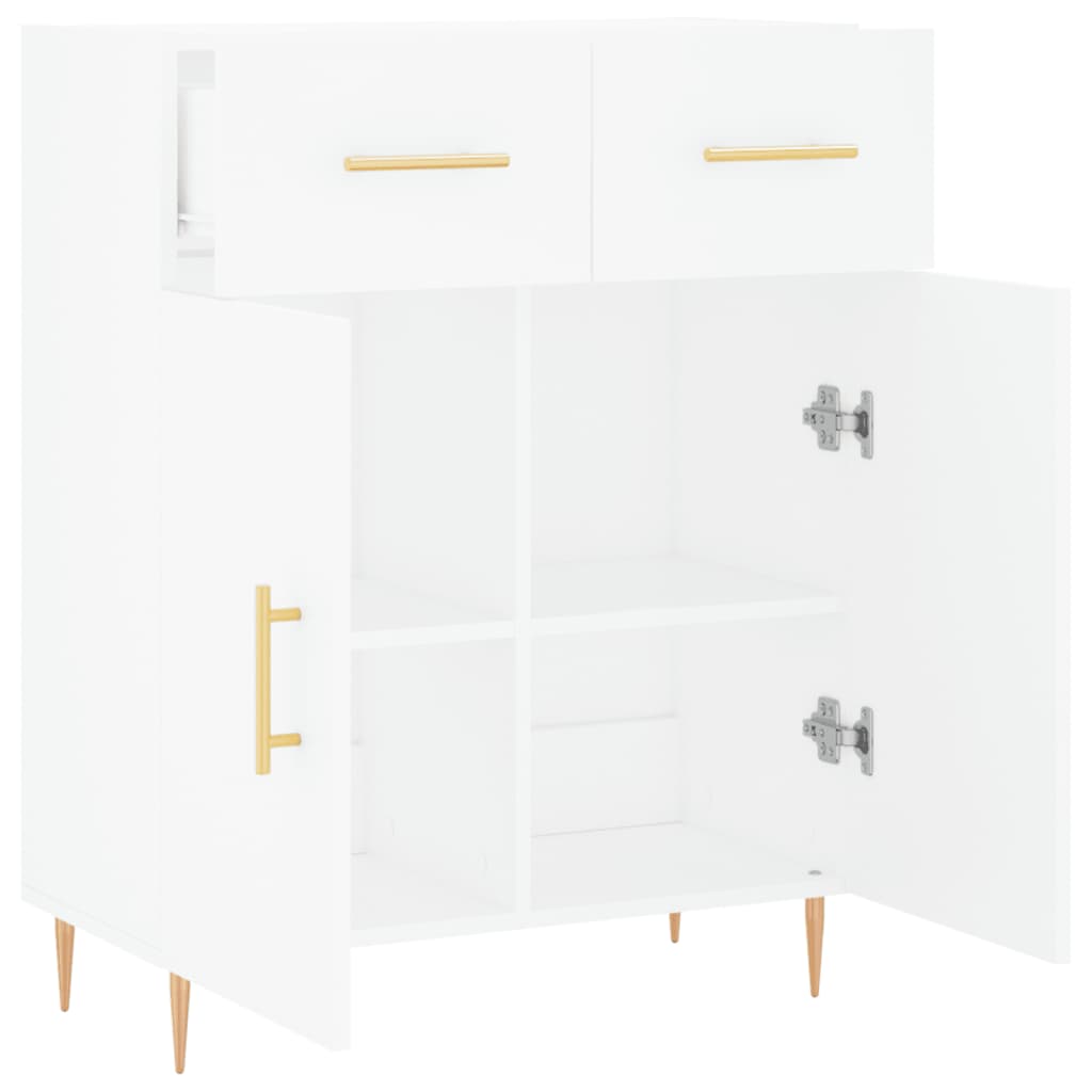 Credenza Bianca 69,5x34x90 cm in Legno Multistrato 827964