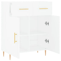 Credenza Bianca 69,5x34x90 cm in Legno Multistrato 827964