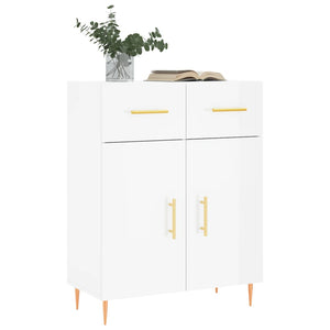 Credenza 69,5x34x90 cm in Legno Multistrato Bianco Lucidocod mxl 103394