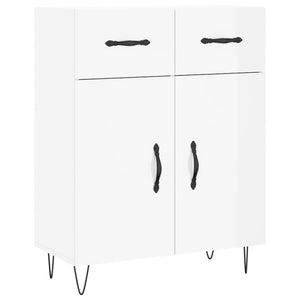 Credenza 69,5x34x90 cm in Legno Multistrato Bianco Lucido 827974