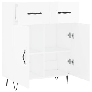 Credenza 69,5x34x90 cm in Legno Multistrato Bianco Lucido 827974