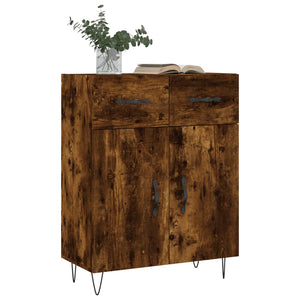 Credenza Rovere Fumo 69,5x34x90 cm in Legno Multistrato 827977