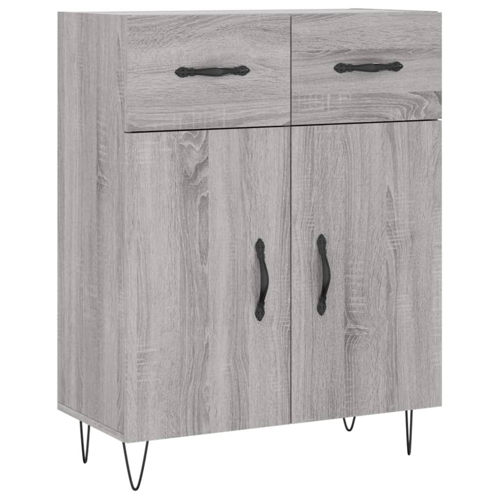 Credenza Grigio Sonoma 69,5x34x90 cm in Legno Multistratocod mxl 80869