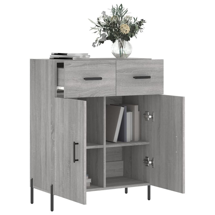 Credenza Grigio Sonoma 69,5x34x90 cm in Legno Multistrato 827994