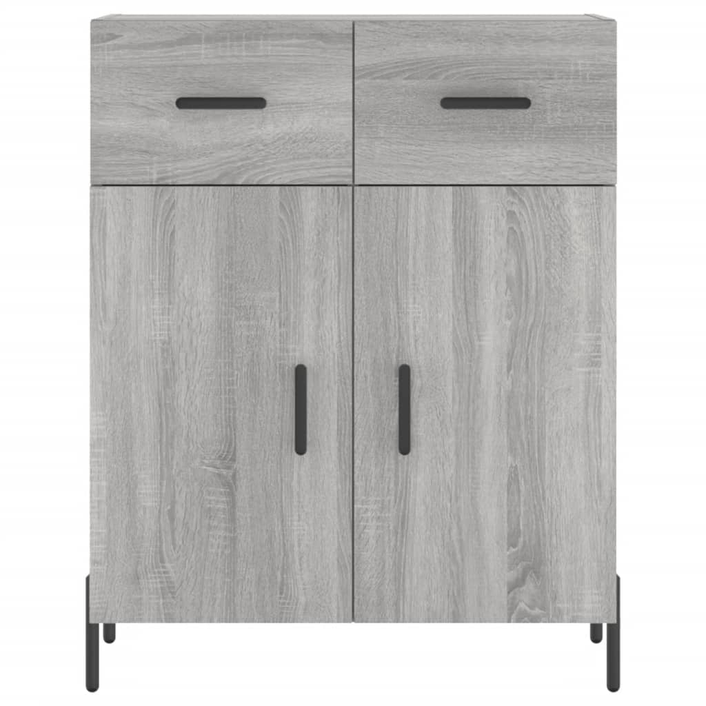 Credenza Grigio Sonoma 69,5x34x90 cm in Legno Multistrato 827994