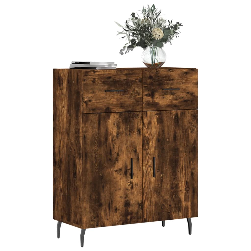 Credenza Rovere Fumo 69,5x34x90 cm in Legno Multistrato 828001