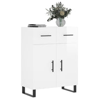 Credenza 69,5x34x90 cm in Legno Multistrato Bianco Lucido 828006