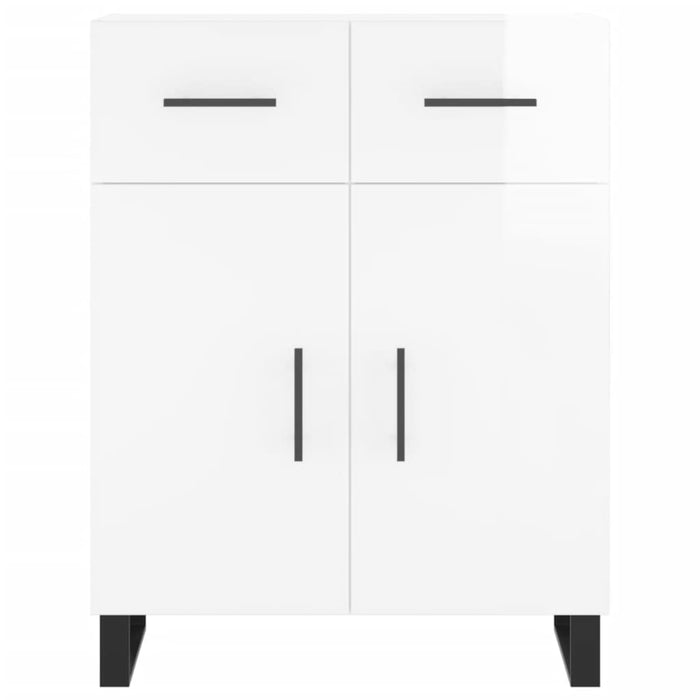 Credenza 69,5x34x90 cm in Legno Multistrato Bianco Lucido 828006