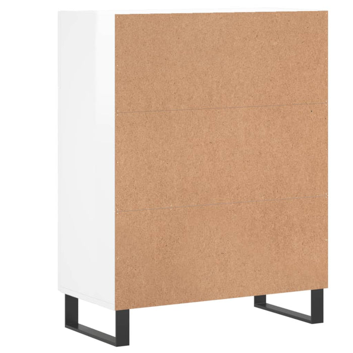 Credenza 69,5x34x90 cm in Legno Multistrato Bianco Lucido 828006