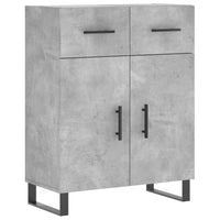 Credenza Grigio Cemento 69,5x34x90 cm in Legno Multistrato 828008