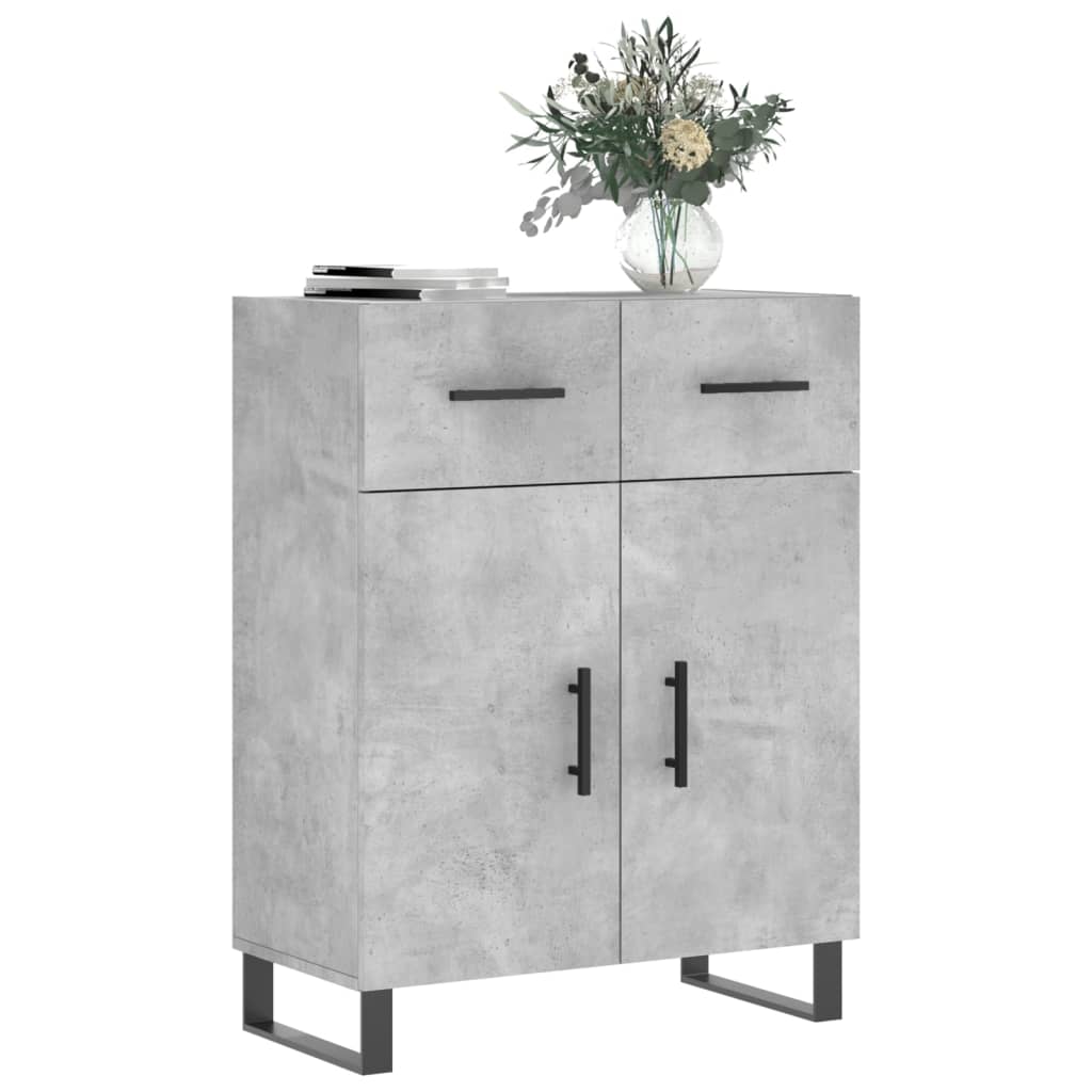 Credenza Grigio Cemento 69,5x34x90 cm in Legno Multistrato 828008