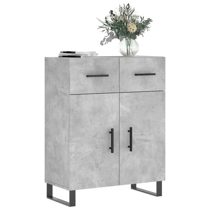 Credenza Grigio Cemento 69,5x34x90 cm in Legno Multistrato 828008