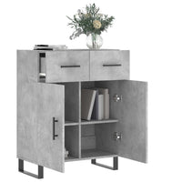 Credenza Grigio Cemento 69,5x34x90 cm in Legno Multistrato 828008