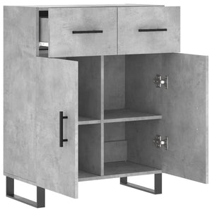 Credenza Grigio Cemento 69,5x34x90 cm in Legno Multistrato 828008